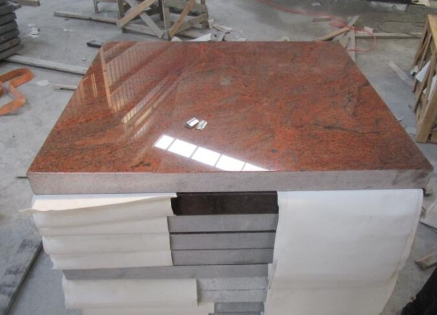 Multicolor Red Granite Tombstone Monument