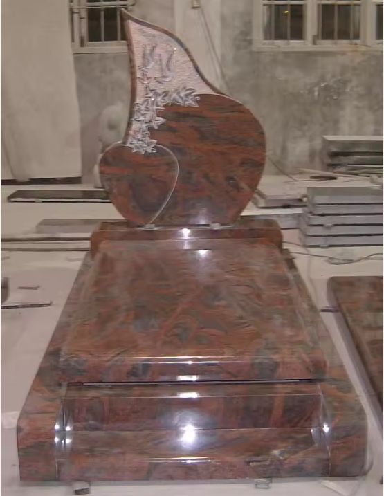 Multicolor Red Tombstone Monument phonenix power stone