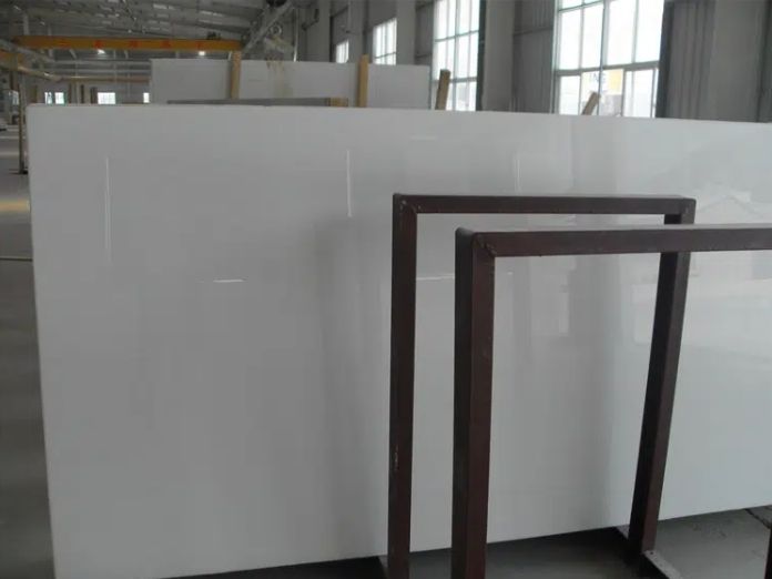 Nano white table marble high quality artificial stone slabs