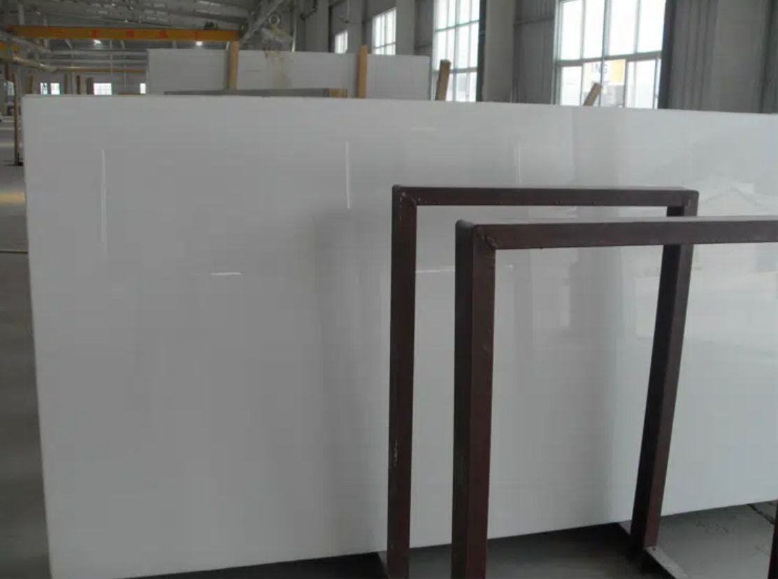 Nano white table marble high quality artificial stone slabs