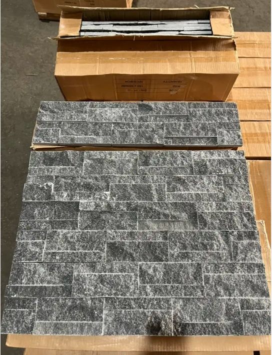Natural Stone Panel Black Sandstone For Interior Exterior Wall Cladding