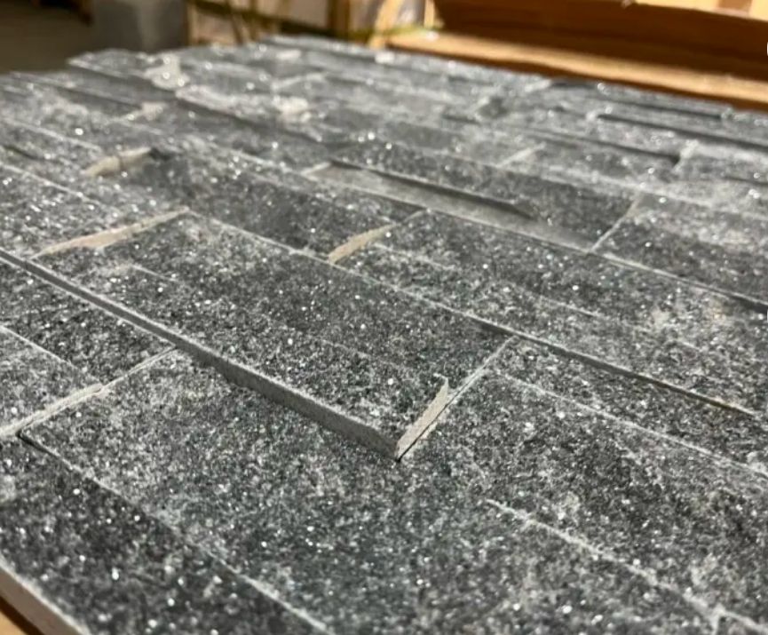 Natural Stone Panel Black Sandstone For Interior Exterior Wall Cladding