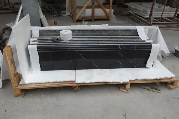 Nero Marquina Marble Stair