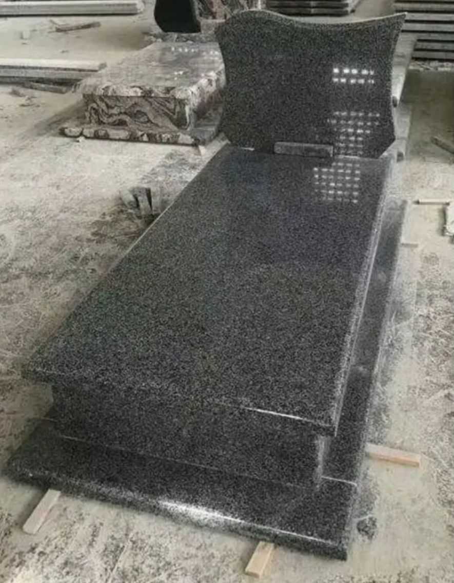 New Dark G654 Granite Dark Grey Tombstone Monument Israel