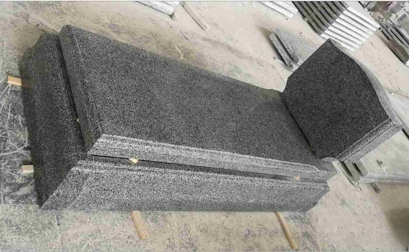New Dark G654 Granite Dark Grey Tombstone Monument Israel