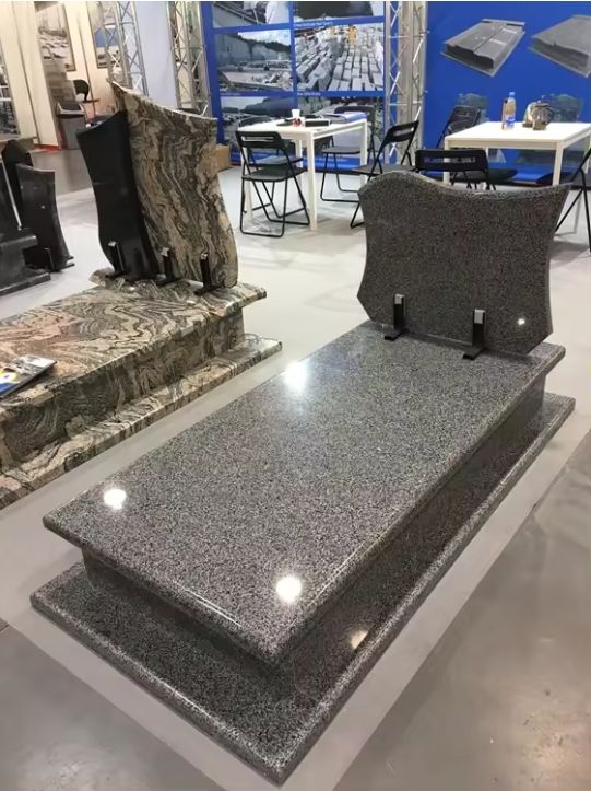 New Dark G654 Granite Dark Grey Tombstone Monument Israel