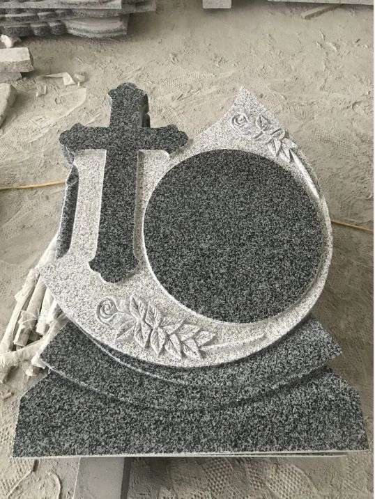 New Dark G654 Granite Dark Grey Tombstone Monument Israel