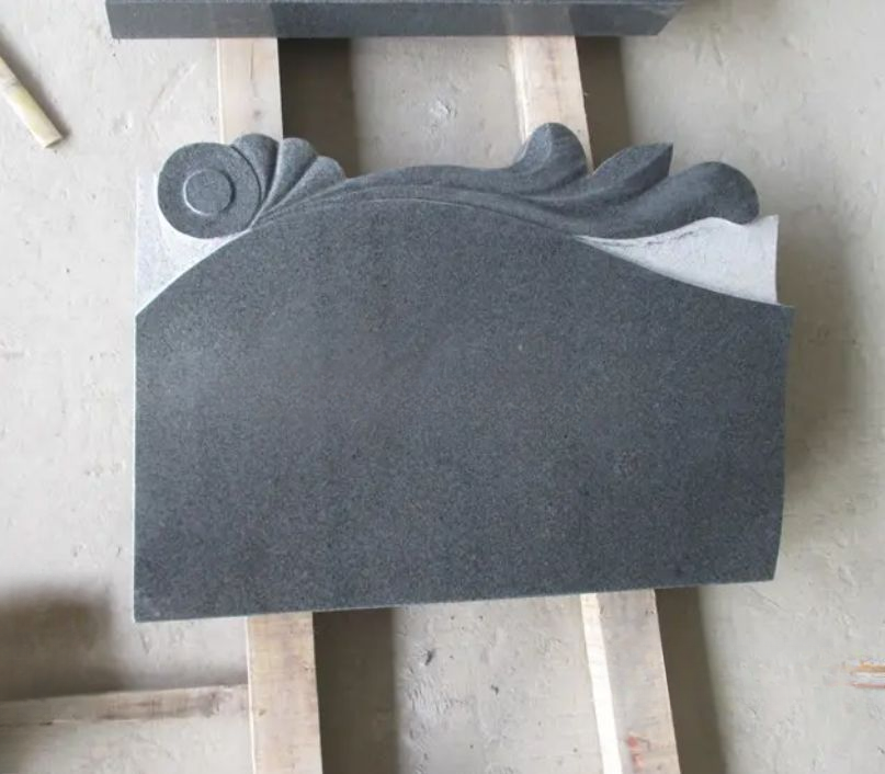 New Dark G654 Granite Dark Grey Tombstone Monument Israel