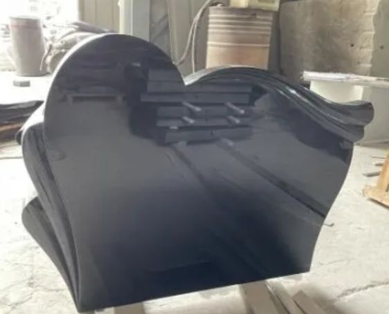 New Shanxi Black Absolutetly Black Headstone Visable Polished