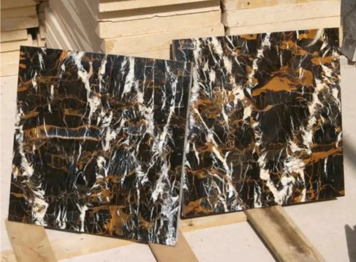 Pakistani Marble Black Gold Home Decor Gold,black
