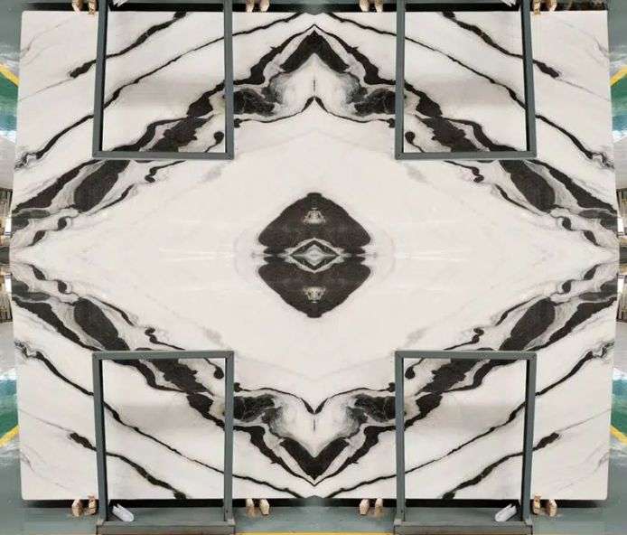Panda White Marble Flooring Tiles