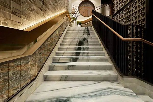 Panda White Marble Stair