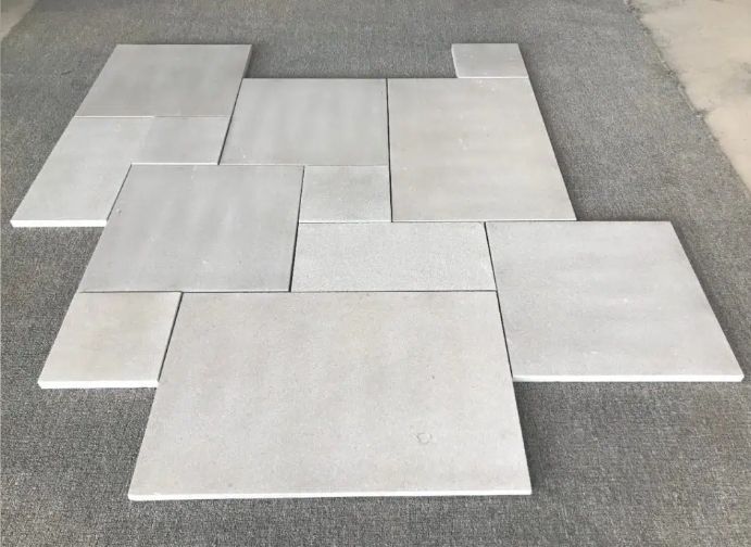 Paving tiles in granite limestone travertine patio