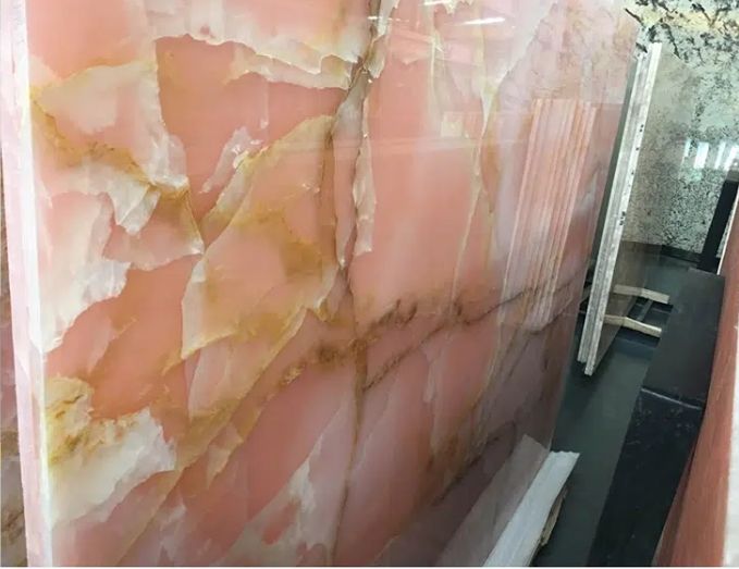 Pink Marble Tile Red Jade Floor