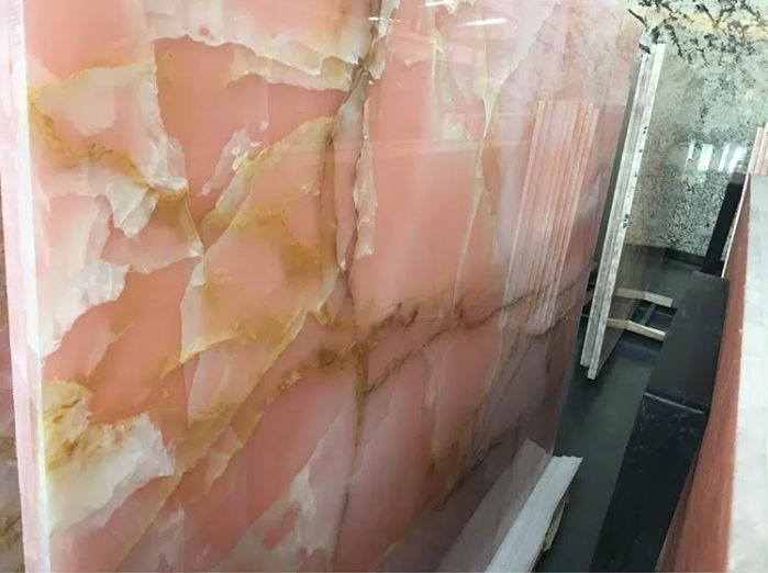 Pink Onyx Longtops Natural Stone