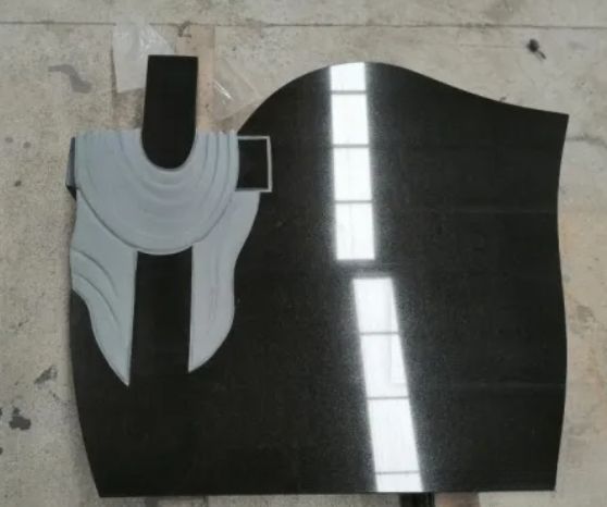 Pure Black Cross Headstone Manufacture China