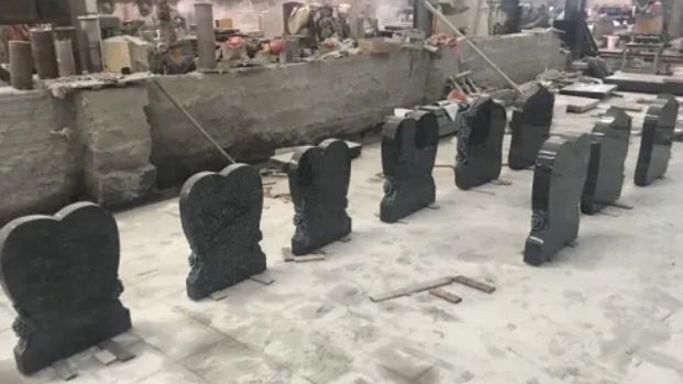 Pure Black Headstone Tombstone Monuments