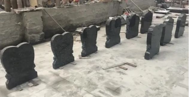 Pure Black Headstone Tombstone Monuments