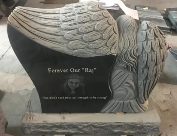 Pure Black Headstone Tombstone Monuments
