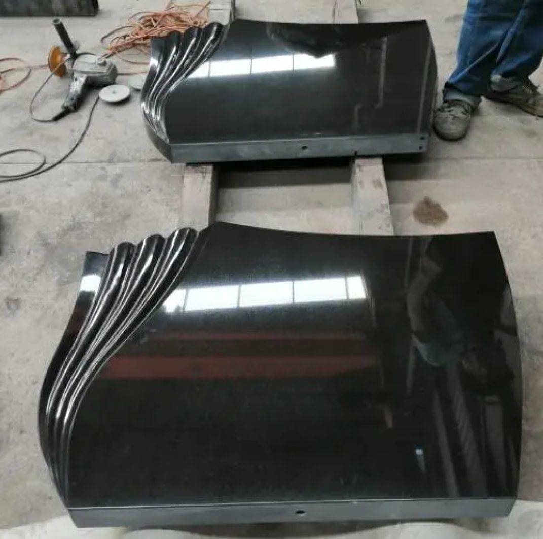 Pure Black Headstone Wholesale From Monuments Factory