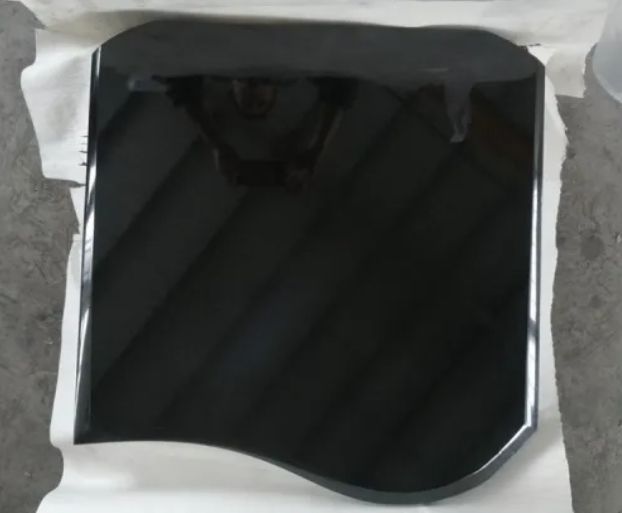 Pure Black Stone Monuments Headstone Tombstone Factory Custom Cutting