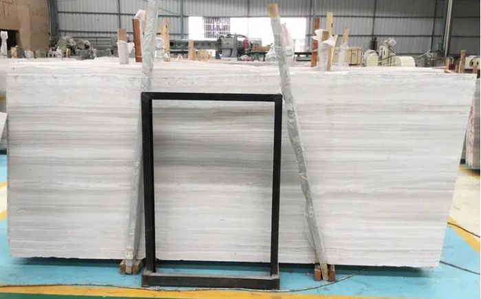 Serpegiante White Wooden Marble Slab White Dolomite Tile
