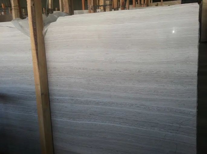 Serpegiante White Wooden Marble Slab White Dolomite Tile