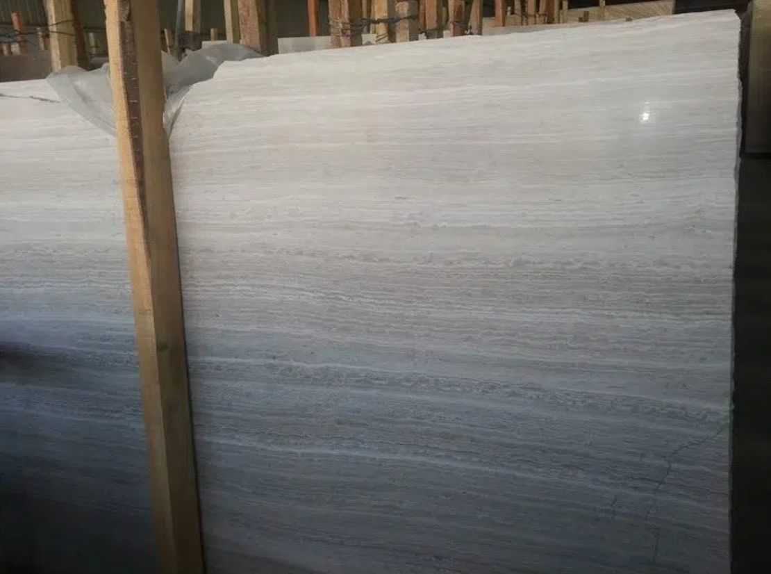 Serpegiante White Wooden Marble Slab White Dolomite Tile