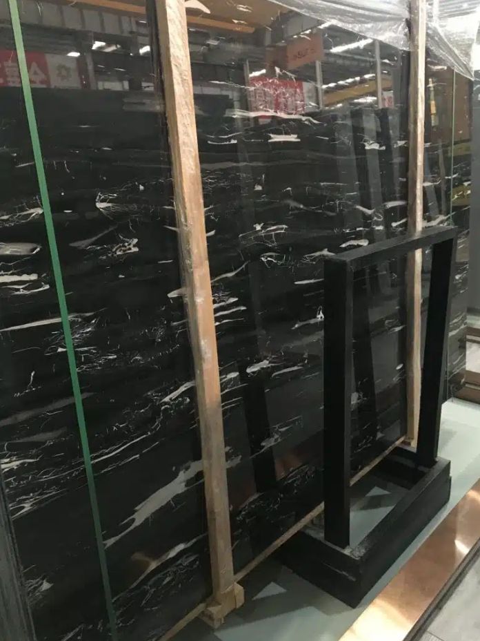 Silver Portoro Marble Slab