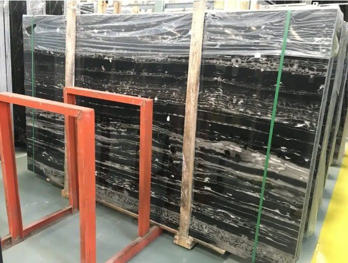 Silver Portoro Marble Slab