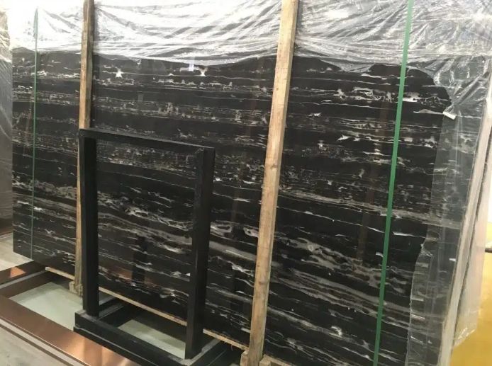 Silver Portoro Marble Slab