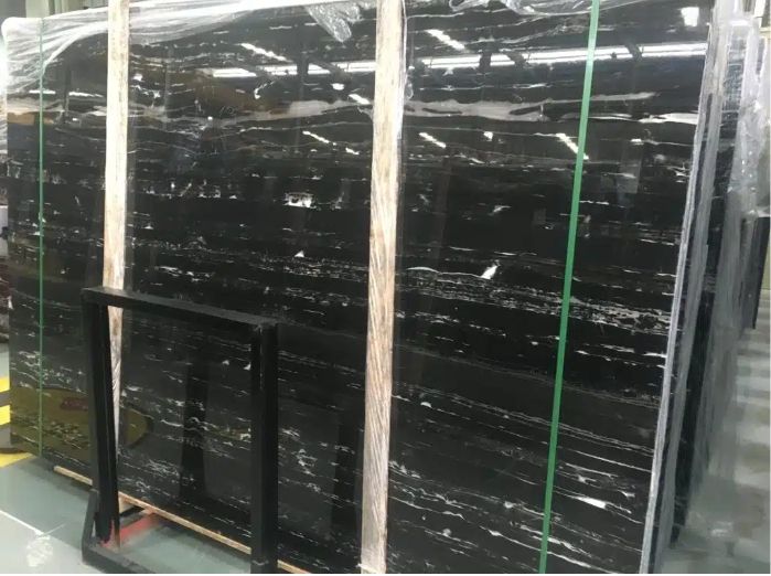 Silver Portoro Marble Slab
