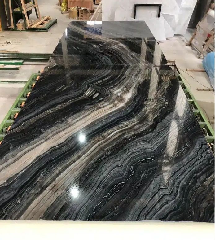 Silver Wave Brown Marble Slab
