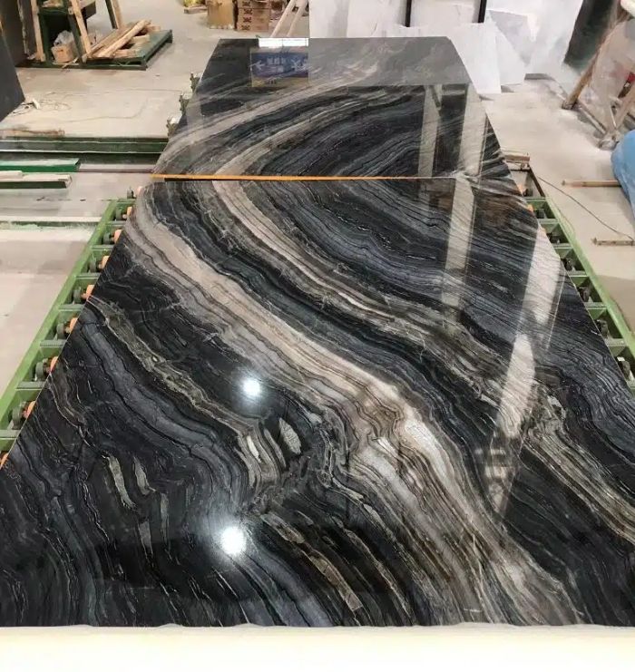 Silver Wave Brown Marble Slab