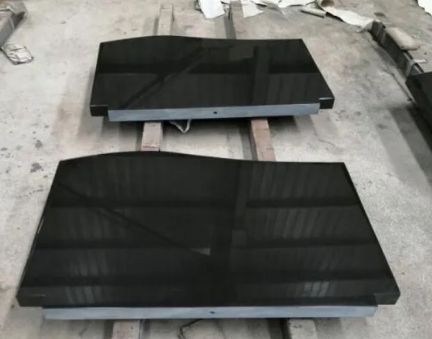 Straight Edge Headstone Black Color Monuments