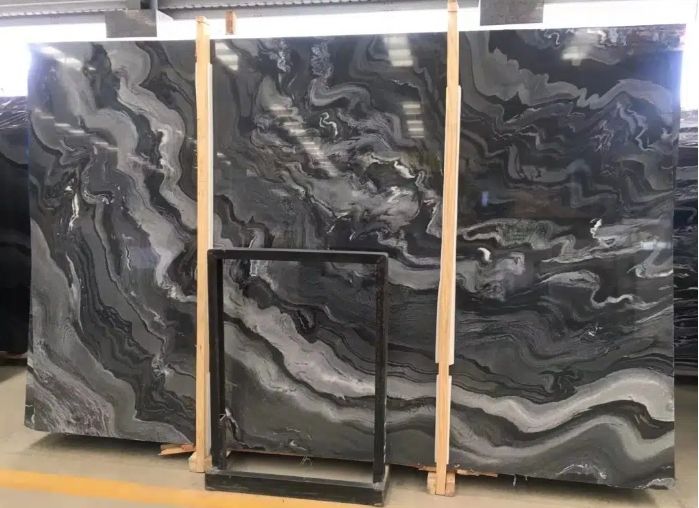 Tesla Black Marble Slab