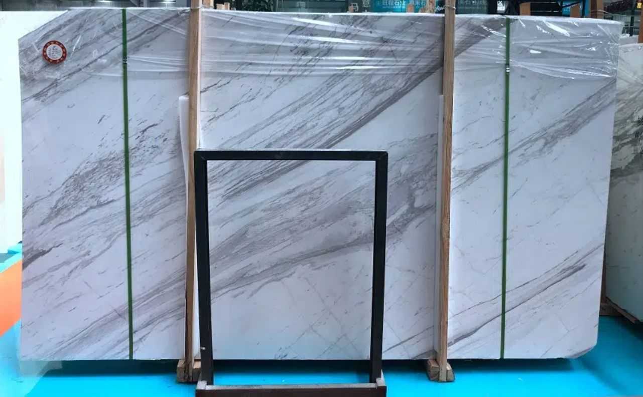 Volakas White Marble Slab Tiles With