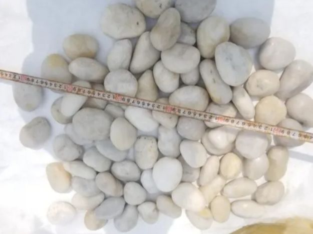 White Color Pebble Stone Polish 8-10 hours