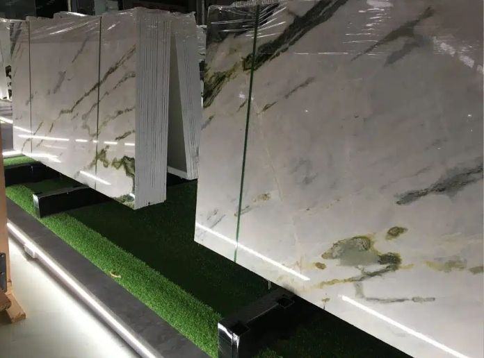 White Green Marble Slab
