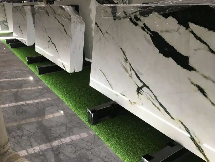 White Green Marble Slab