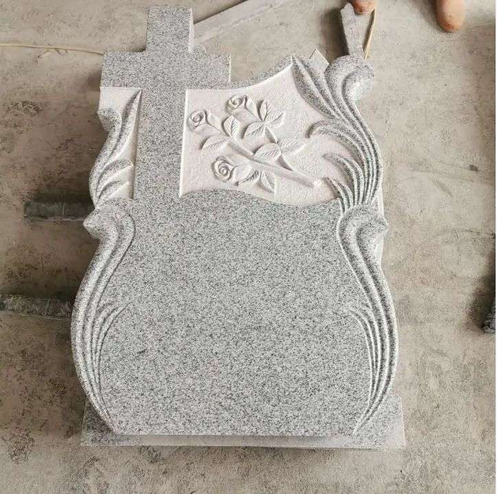 White Grey Granite Tombstone Wholesale