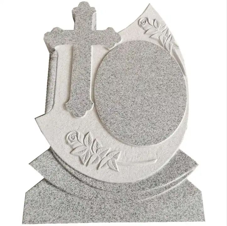 White Grey Granite Tombstone Wholesale