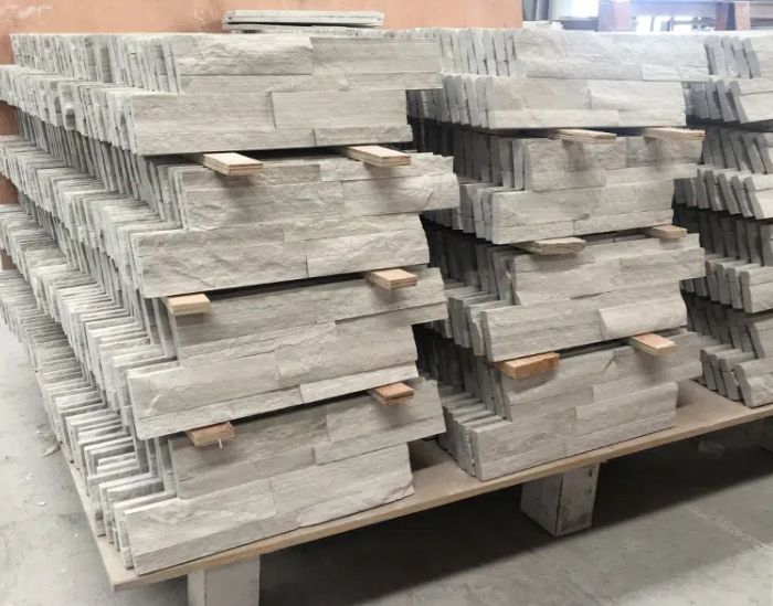 White Wood Vein Marble Strip Natural Stone Culstone