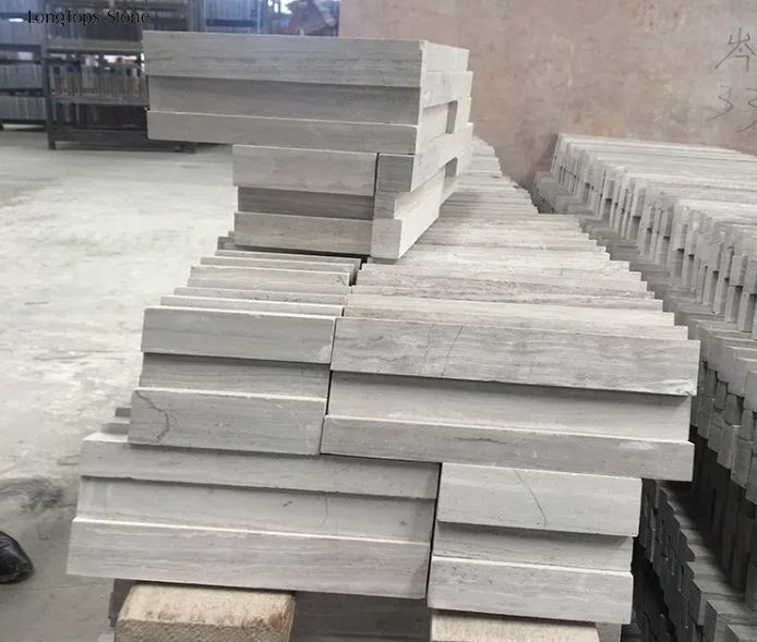 White Wood Vein Marble Strip Natural Stone Culstone