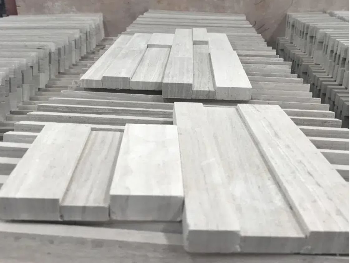 White Wood Vein Marble Strip Natural Stone Culstone