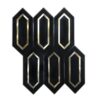 Aluminium hexagon Marble mosaic Tiles, Black marquina marble hexagon mosaic tile