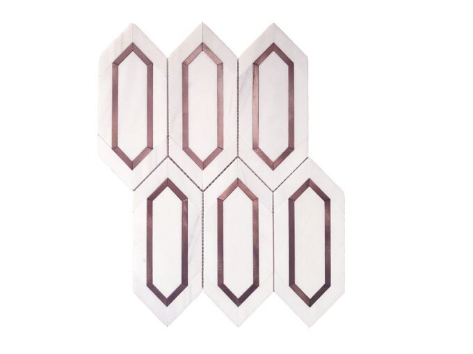 Filed Marble mosaic Tiles, Bardiglio marble mosaic tile