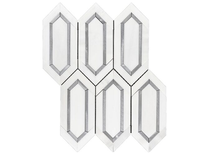 aluminium hexagon Marble mosaic Tiles, Thassos marble hexagon mosaic tile