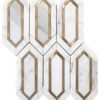 aluminium hexagon Oriental white Marble mosaic Tiles, marble hexagon mosaic tile