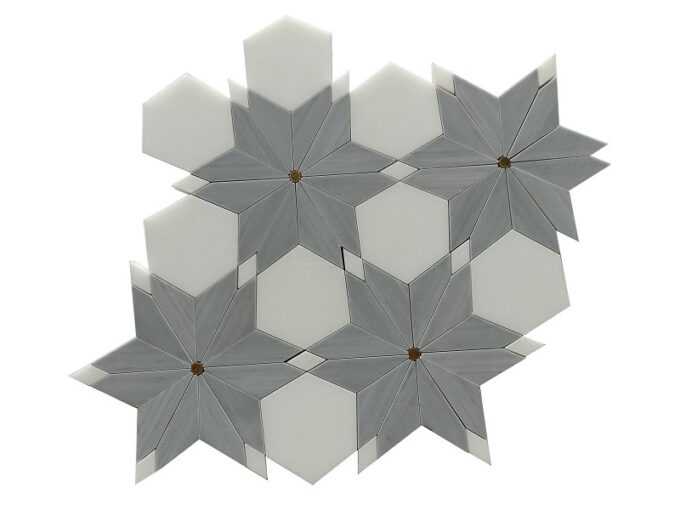 Big sheveron carrara white Marble mosaic Tiles
